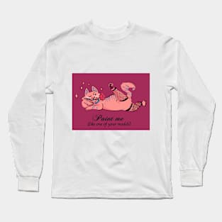 Valentine's day cat Long Sleeve T-Shirt